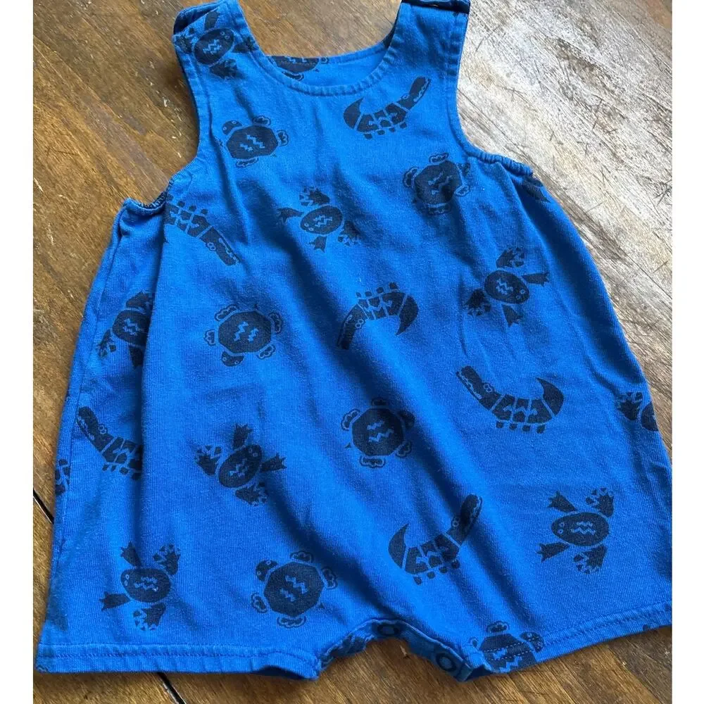 Carters Vintage Romper Lot of 2 Turtles Gators Dinosaurs 3-6 Months